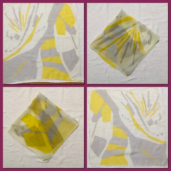 Vtg Mod Sheer Scarf_066 - Picture 5 of 5